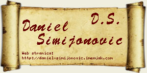 Daniel Simijonović vizit kartica